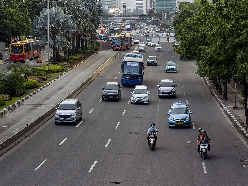 Sepeda motor masuk Jalan MH Thamrin. AntaraFoto