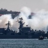 Diserang di Laut Hitam, kapal logistik Rusia terbakar