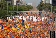 Satu juta orang gelar unjuk rasa tuntut kemerdekaan Catalonia