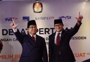 Prabowo-Sandi tiba di lokasi debat 