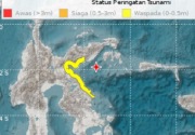 BNPB: Potensi tsunami terjadi di Toili Banggai dan Morowali