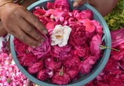 Pedagang bunga pemakaman raup jutaan rupiah