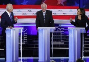 3 kandidat unggul dalam putaran pertama debat capres Demokrat AS