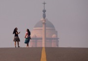 Ibu kota India berselimut polusi usai perayaan Diwali