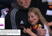 Gadis kecil Jerman menangis diolok-olok fans Inggris,  netizen galang dana 
