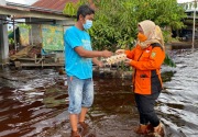 Intensitas hujan berkurang, banjir di Palangkaraya surut