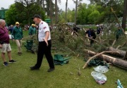 Badai, tiga pohon besar tumbang di lapangan golf  di turnamen The Masters