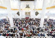 Dishub Gowa fasilitasi parkir jemaah salat Idulfitri di Masjid Agung Syekh Yusuf