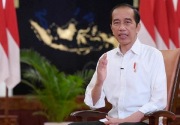 Jokowi bantah bahas sistem pemilu dengan Ketua MK di Jakarta Fair