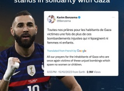 Karim Benzema ekspresikan dukungan untuk Palestina