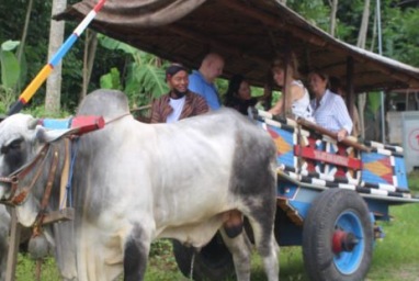 Naik gerobak sapi, peserta ATF 2023 nikmati keindahan objek wisata alam Wukirsari Sleman