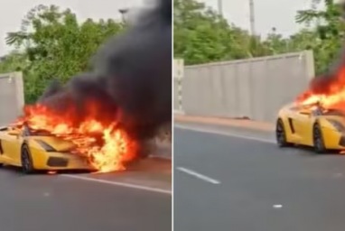 Cekcok pedagang mobil bekas, Lamborghini pun dibakar
