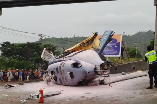 Gangguan mesin, helikopter jatuh di kawasan pertambangan Morowali