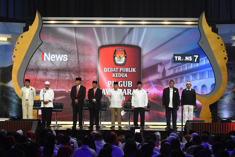 Debat kandidat Pilgub Jabar ricuh akibat #2019GantiPresiden