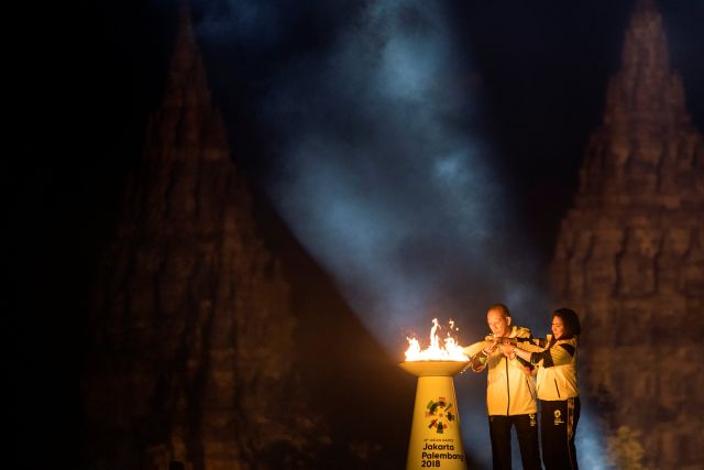 Api Asian Games dibawa ke Candi Tinggi Muaro Jambi