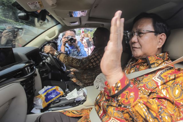 Temui SBY, Prabowo hanya singgah 30 menit