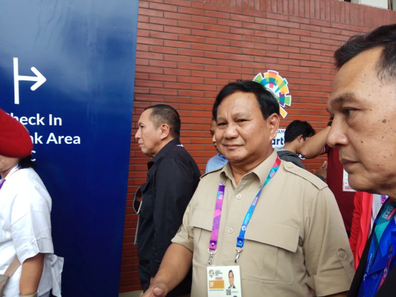 Prabowo Subianto hadiri pertandingan Pencak Silat Asian Games