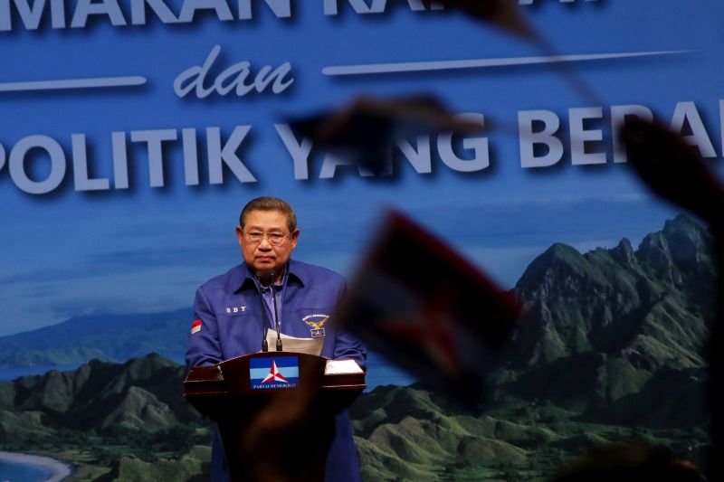 SBY cerita kesuksesan pemerintahannya di HUT Partai Demokrat