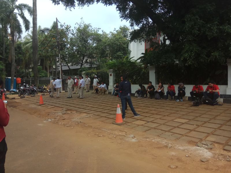 Jelang pengundian nomor urut, rumah Prabowo masih sepi
