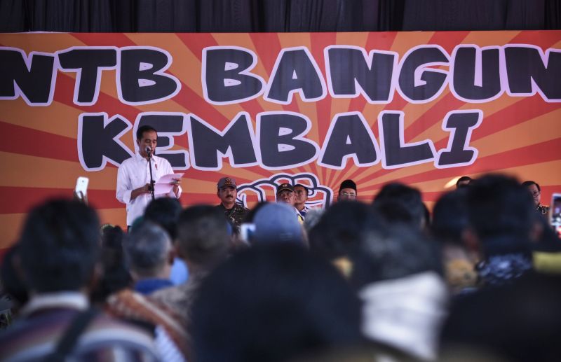 Survei: 94,5% masyarakat suka Jokowi kunjungi korban gempa Lombok