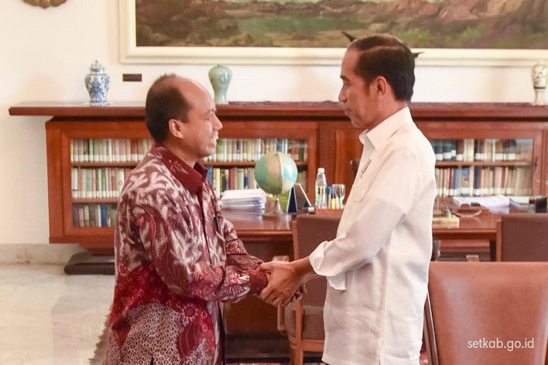 Saat Sutopo Purwo Nugroho bersua dengan Jokowi
