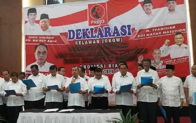 Gubernur Riau deklarasi dukung Jokowi-Maruf