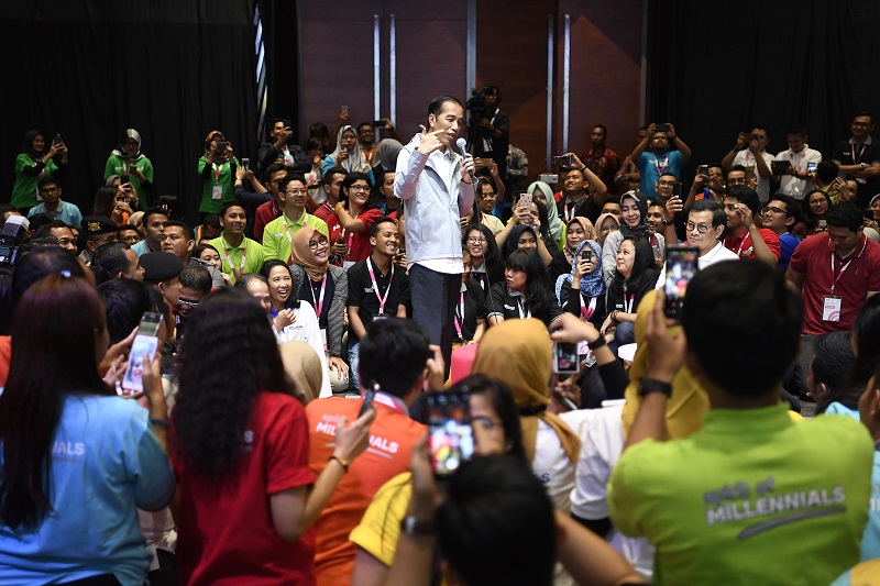 Jokowi: Generasi milenial gunakan media sosial dengan baik