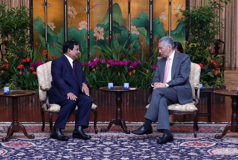 Prabowo bertemu PM Singapura Lee Hsien Loong