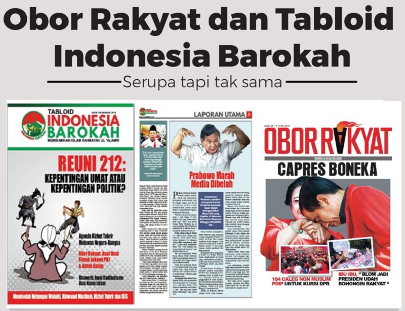 Bandingkan isi Tabloid Indonesia Barokah dan Obor Rakyat