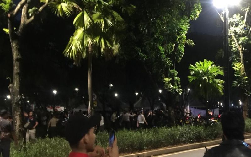 Ledakan terdengar di area nobar Parkir Timur Senayan