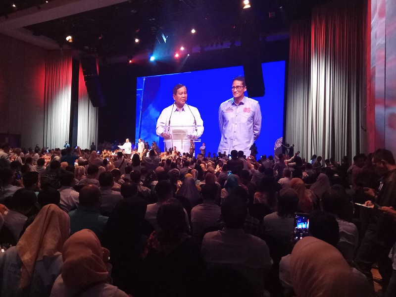 Pidato Prabowo saat terima dukungan 1.000 pengusaha