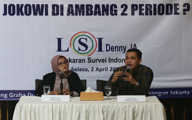 Survei LSI: Elektabilitas Jokowi-Ma'ruf unggul hingga 20%