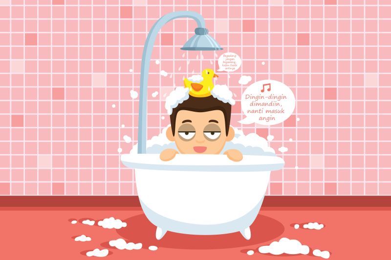 Tips aman mandi setelah begadang