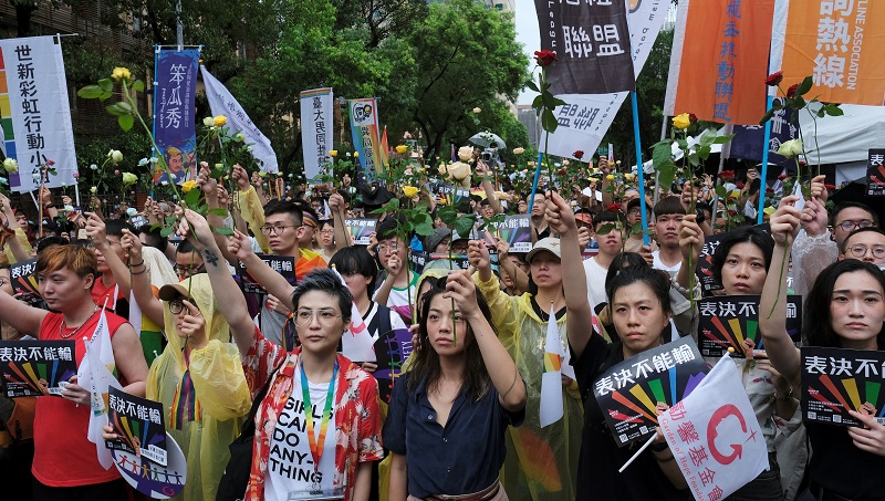 China ingin pujian atas legalisasi pernikahan sesama jenis, Taiwan berang