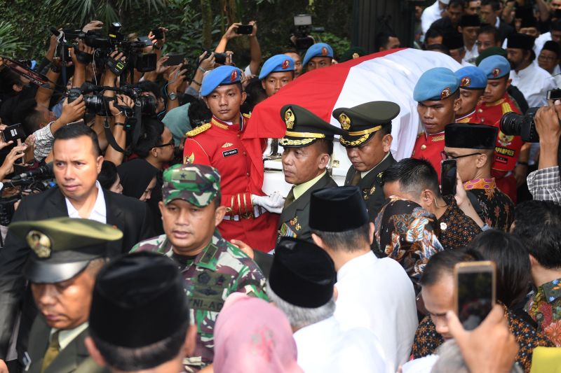 Personel gabungan perketat pengamanan area makam Ani Yudhoyono