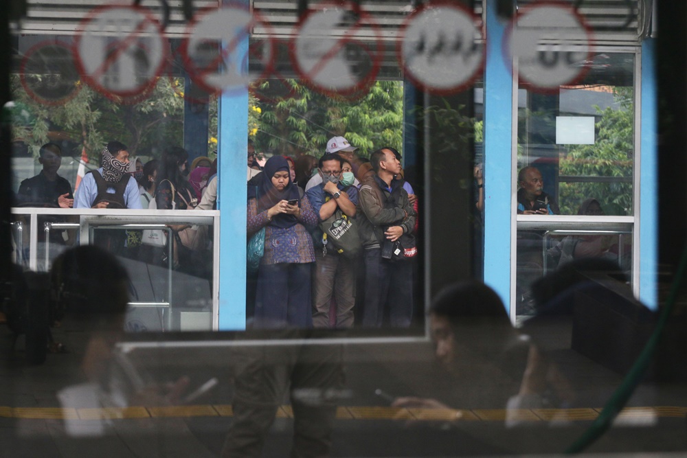 Sidang MK, Transjakarta tutup akses di Halte Monas