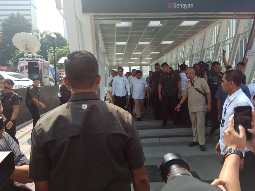 Masyarakat antusias jadi saksi pertemuan Jokowi Prabowo