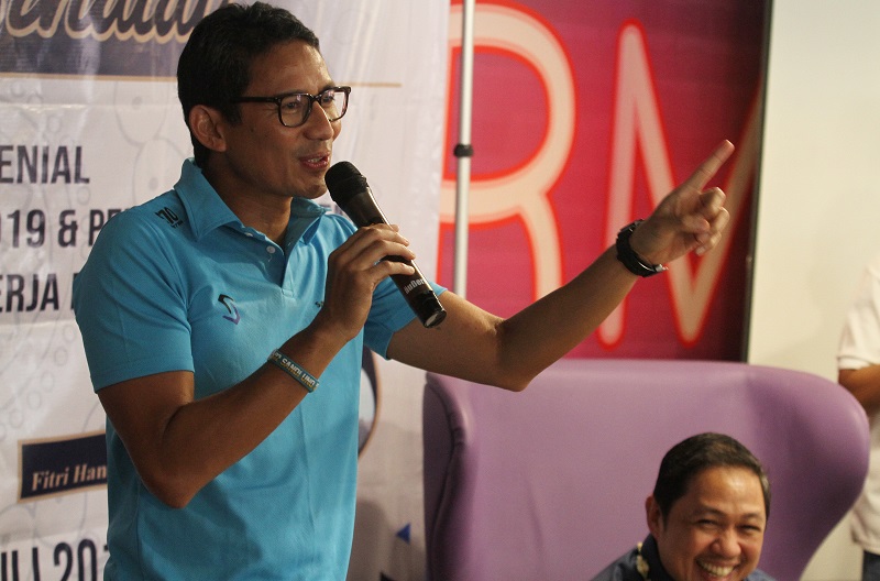 Sandiaga Uno ajak pendukungnya lupakan Pilpres 2019