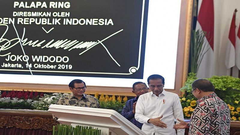 Presiden Jokowi resmikan operasional Palapa Ring