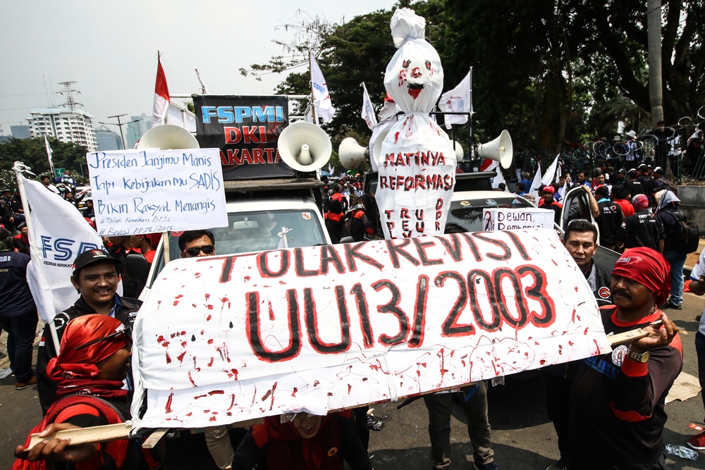 500 personel gabungan TNI-Polri jaga demo buruh