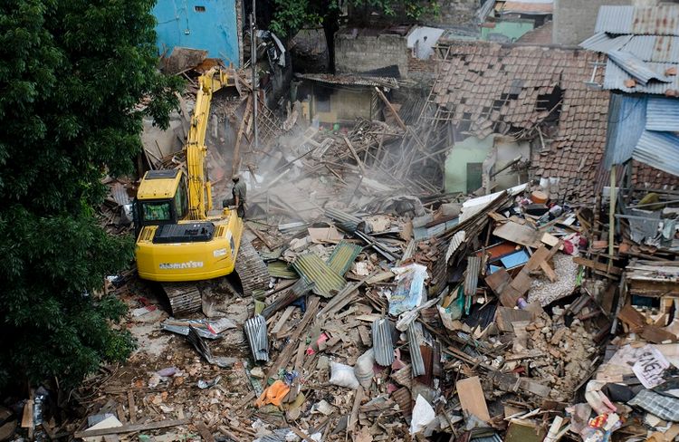 Tanah korban penggusuran Tamansari dipagari saat cari keadilan di Jakarta