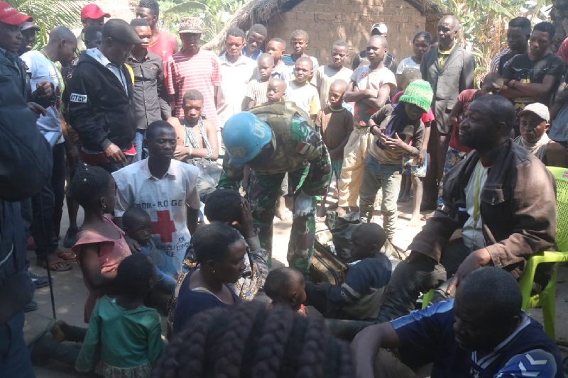 TNI evakuasi korban pengadangan bandit bersenjata di Kongo