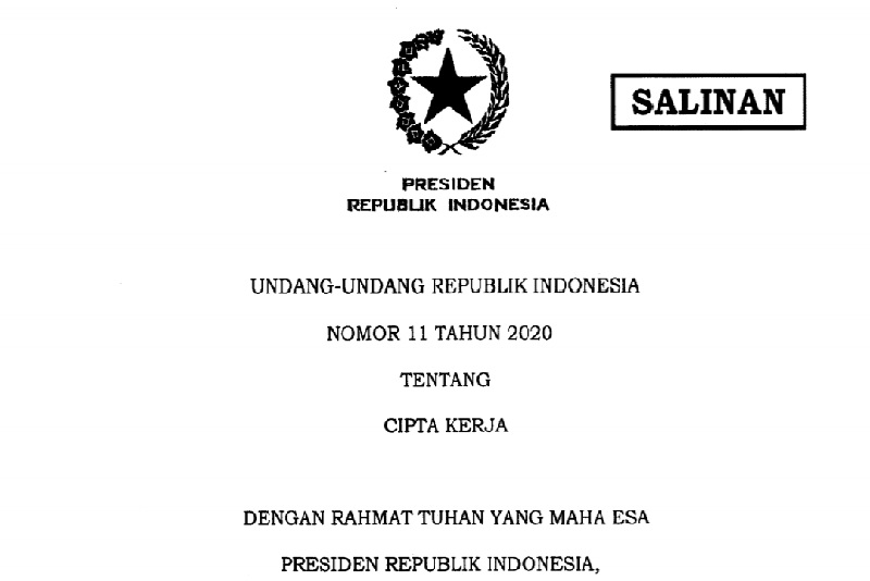 Akhirnya, Presiden Jokowi menandatangani UU Ciptaker