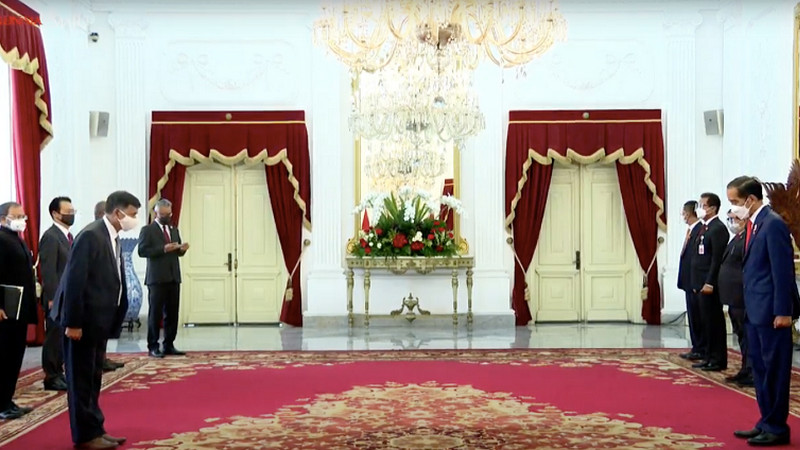 Presiden Jokowi terima surat kepercayaan 7 dubes negara sahabat