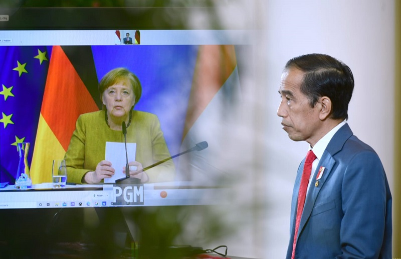 Jokowi-Merkel gelar pertemuan bilateral secara virtual
