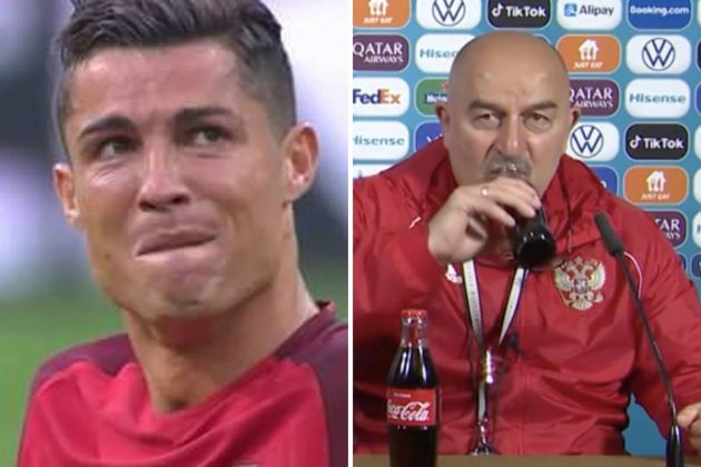 Pelatih Rusia ejek Ronaldo soal Coca-Cola 