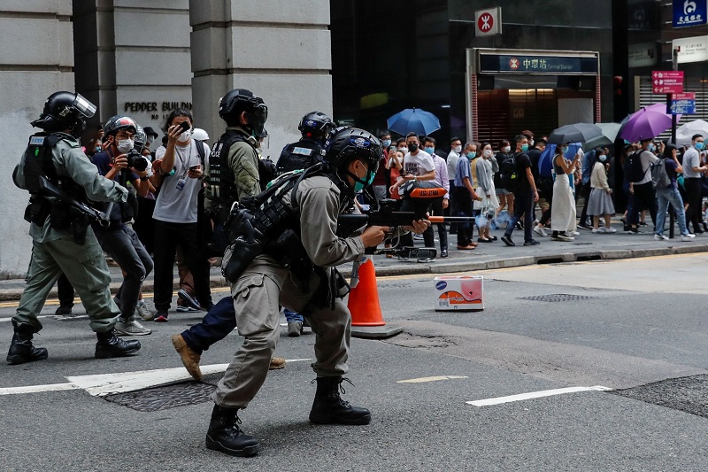 Hong Kong tangkap 117 orang di bawah UU Keamanan Nasional