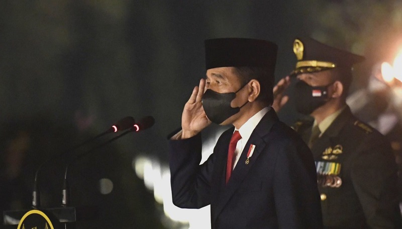 Jokowi pimpin apel kehormatan di TMP Kalibata
