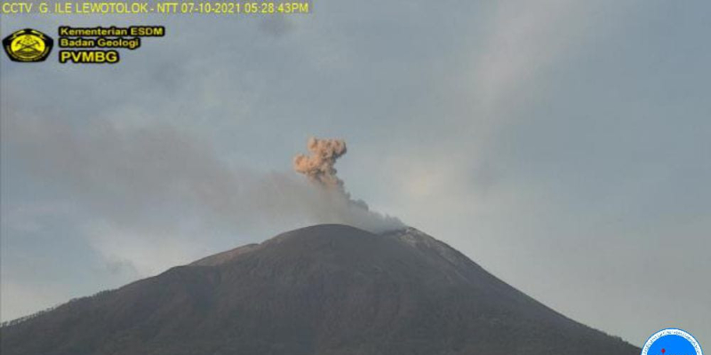Erupsi hingga 26 Kali per hari, Gunung Api Ile Lewotolok  berstatus waspada 