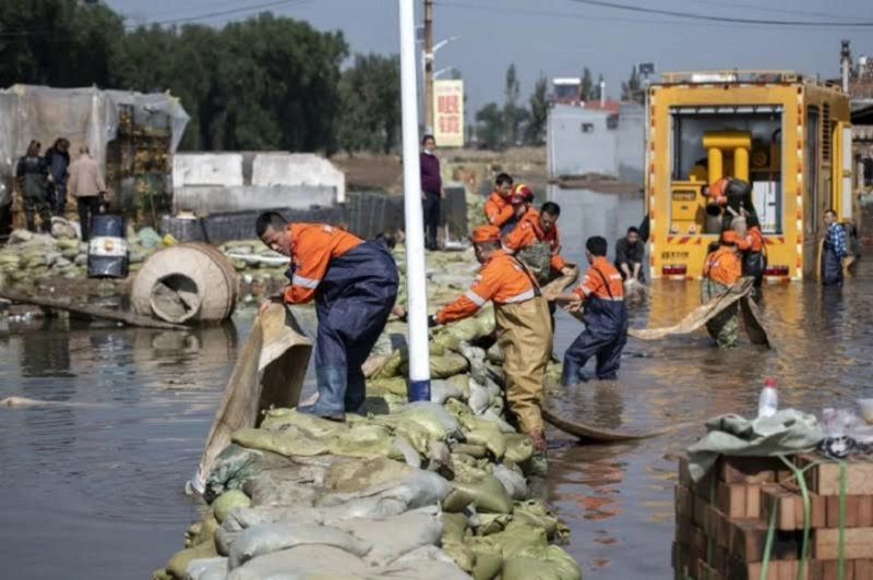 Banjir di Shanxi China: 15 tewas dan 3 lainnya hilang